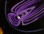<tt>The earth's magnetosphere (purple) protects the earth from solar wind - nasa.gov</tt>