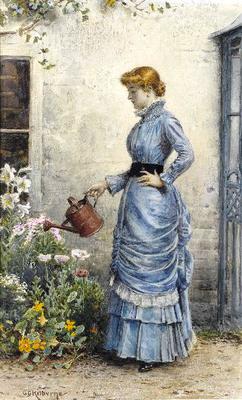 <tt>Watering the flowers by George Goodwin Kilburne via Wikimedia Commons</tt>